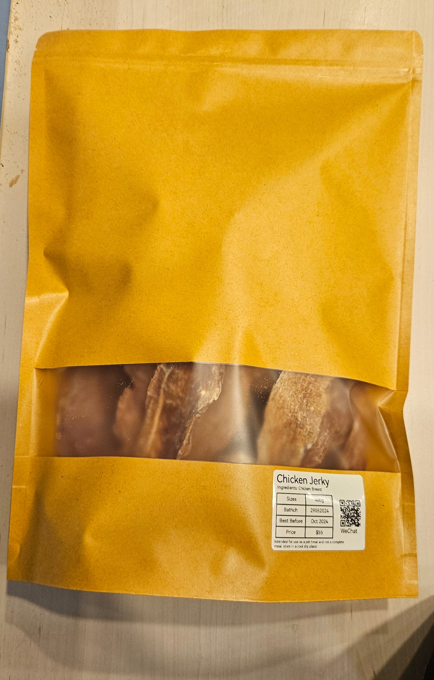 Home Made Pet Treats Chicken Jerky 400g