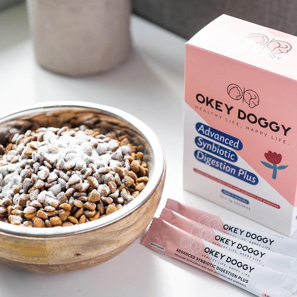 OKEY DOGGY ADVANCED SYNBIOTIC DIGESTION PLUS FOR CATS & DOGS 30X3G SACHETS