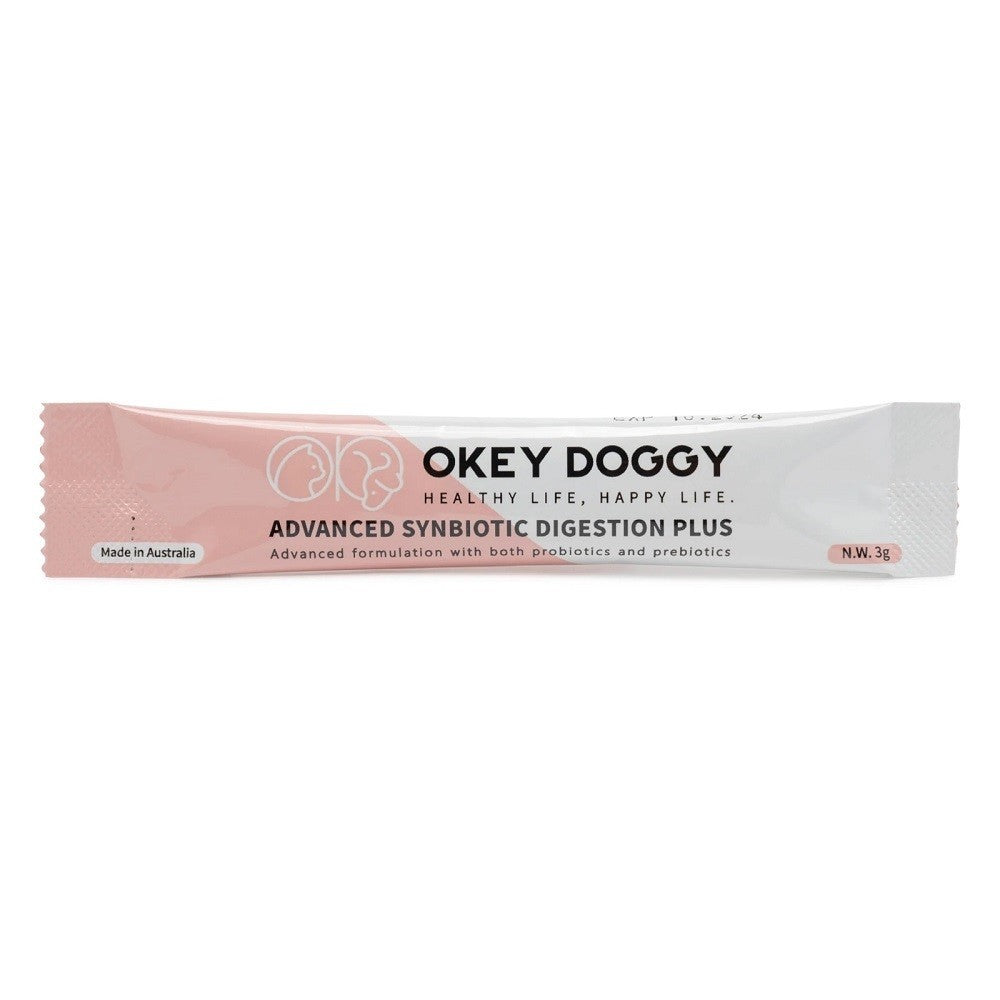 OKEY DOGGY ADVANCED SYNBIOTIC DIGESTION PLUS FOR CATS & DOGS 30X3G SACHETS