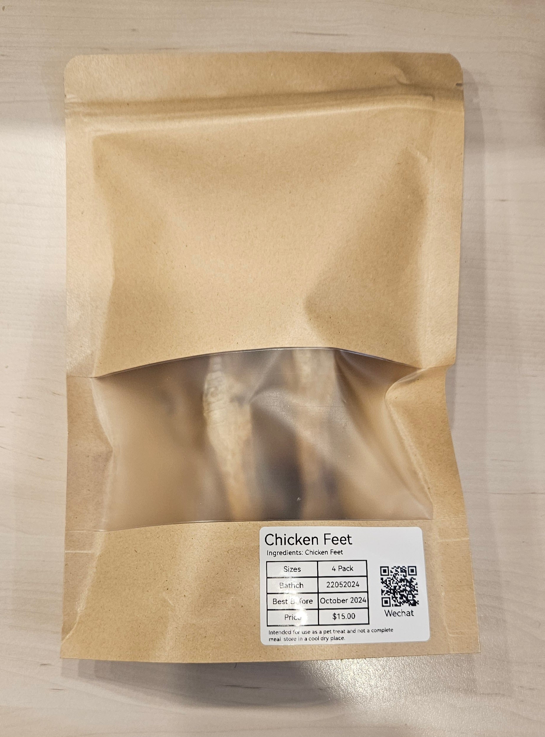 Home Made Pet Treats Chicken Feet 6pk