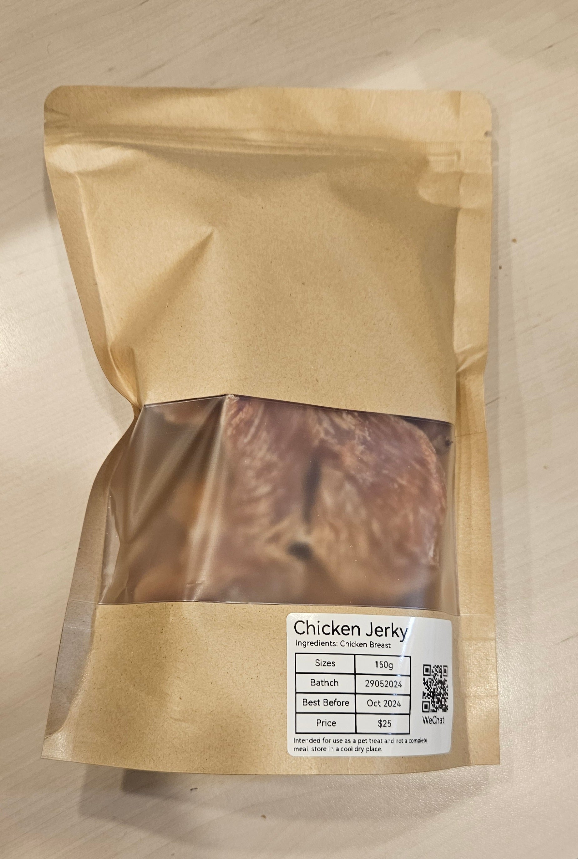 Home Made Pet Treats Chicken Jerky 150g