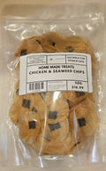 PAMPERED PETZ HORNSBY HOME MADE TREATS CHICKEN AND SEAWEED CHIPS 50g