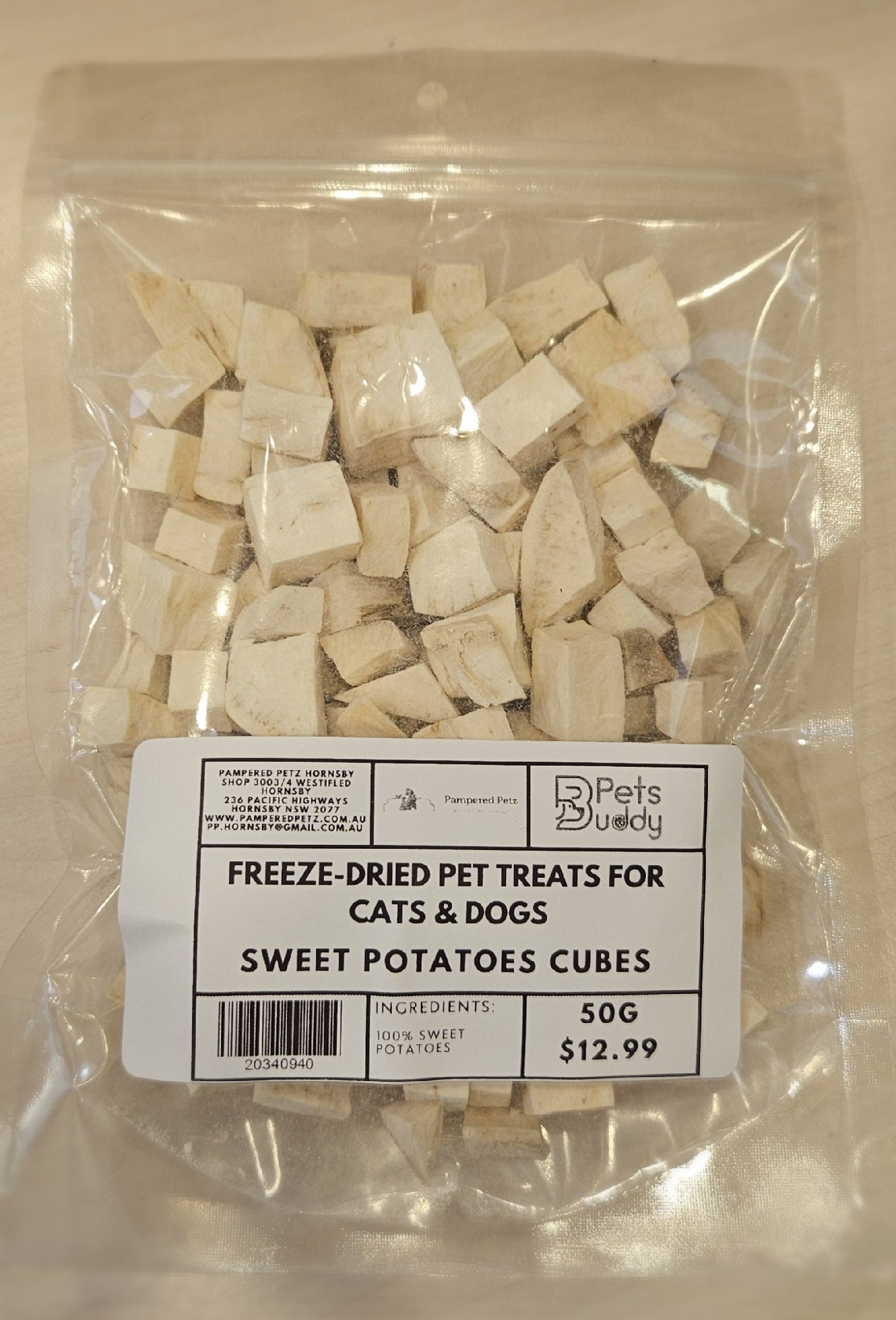 PETSBUDDY Freeze Dried Treatss Sweet Potatos 50g