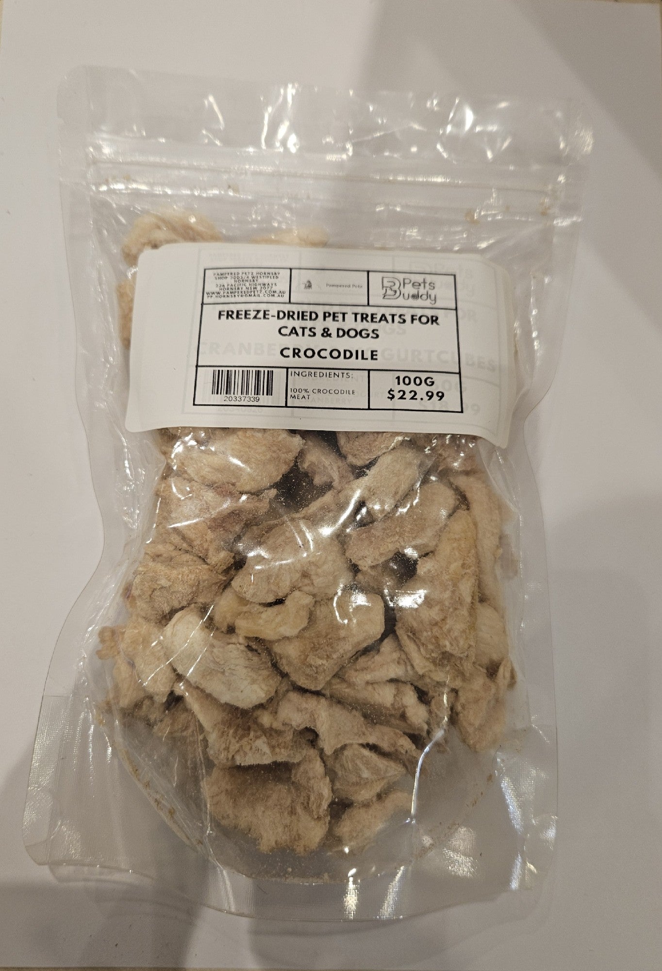 PETSBUDDY Freezedried Treats Crocodile 100g