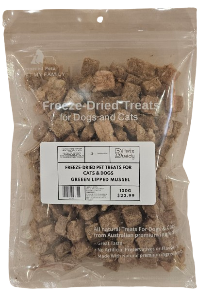 PETSBUDDY Freeze Dried Treats Green Lipped Mussel Joint Care 100g