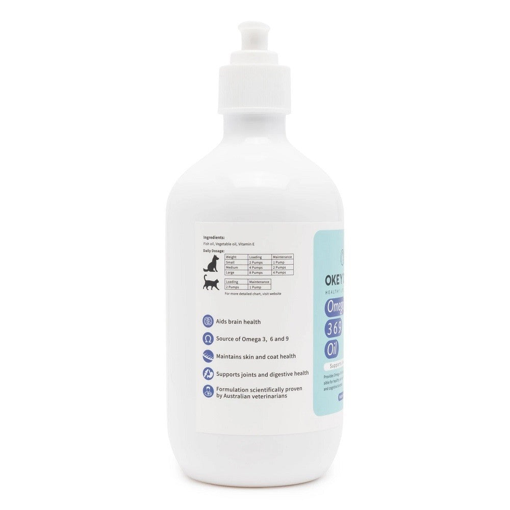 OKEY DOGGY OMEGA OIL 3 6 9 FOR CATS & DOGS 300ML