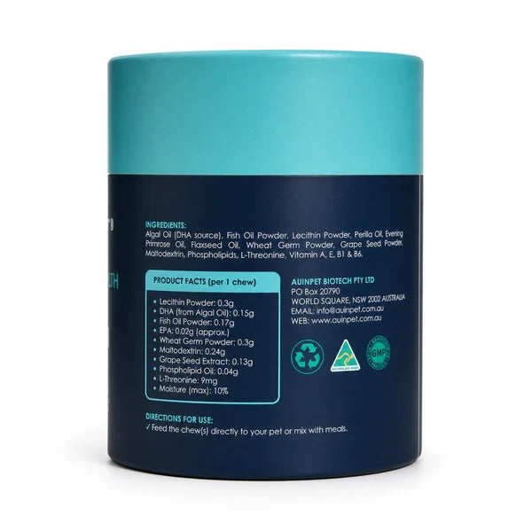 AUINPET Brain & Eye Support Dha Chews For Pets 180g