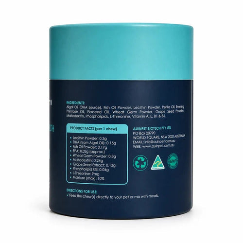 AUINPET Brain & Eye Support Dha Chews For Pets 180g