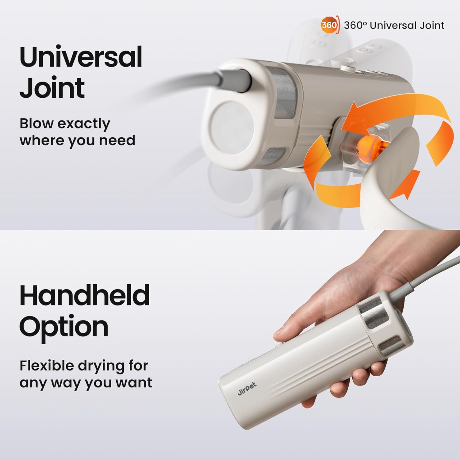 JIRPET Pet Neck Dryer Professional Dog Dryer for Pet Grooming Hands-Free
