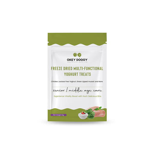 OKEY DOGGY Freeze Dried Multifunctional Yoghurt Pet Treats (Senior Middle Age Care) 10g