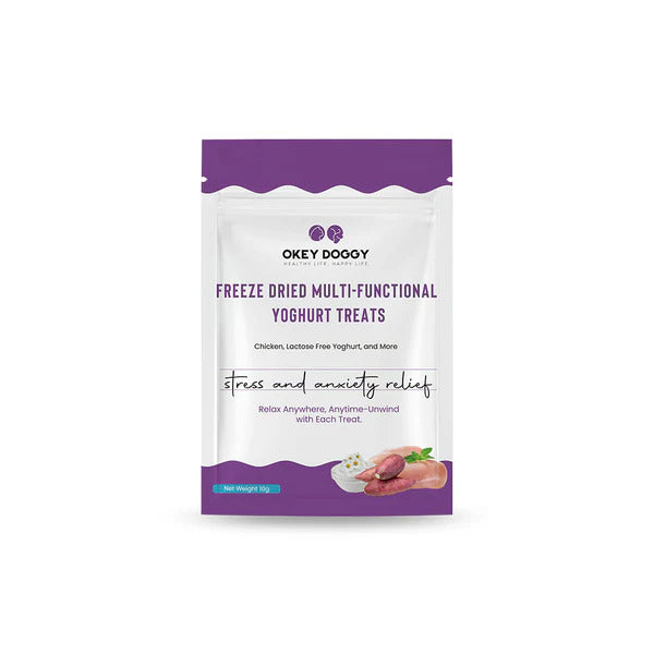 OKEY DOGGY Freeze Dried Multifunctional Yoghurt Pet Treats (Stress & Anxiety Relief) 10g