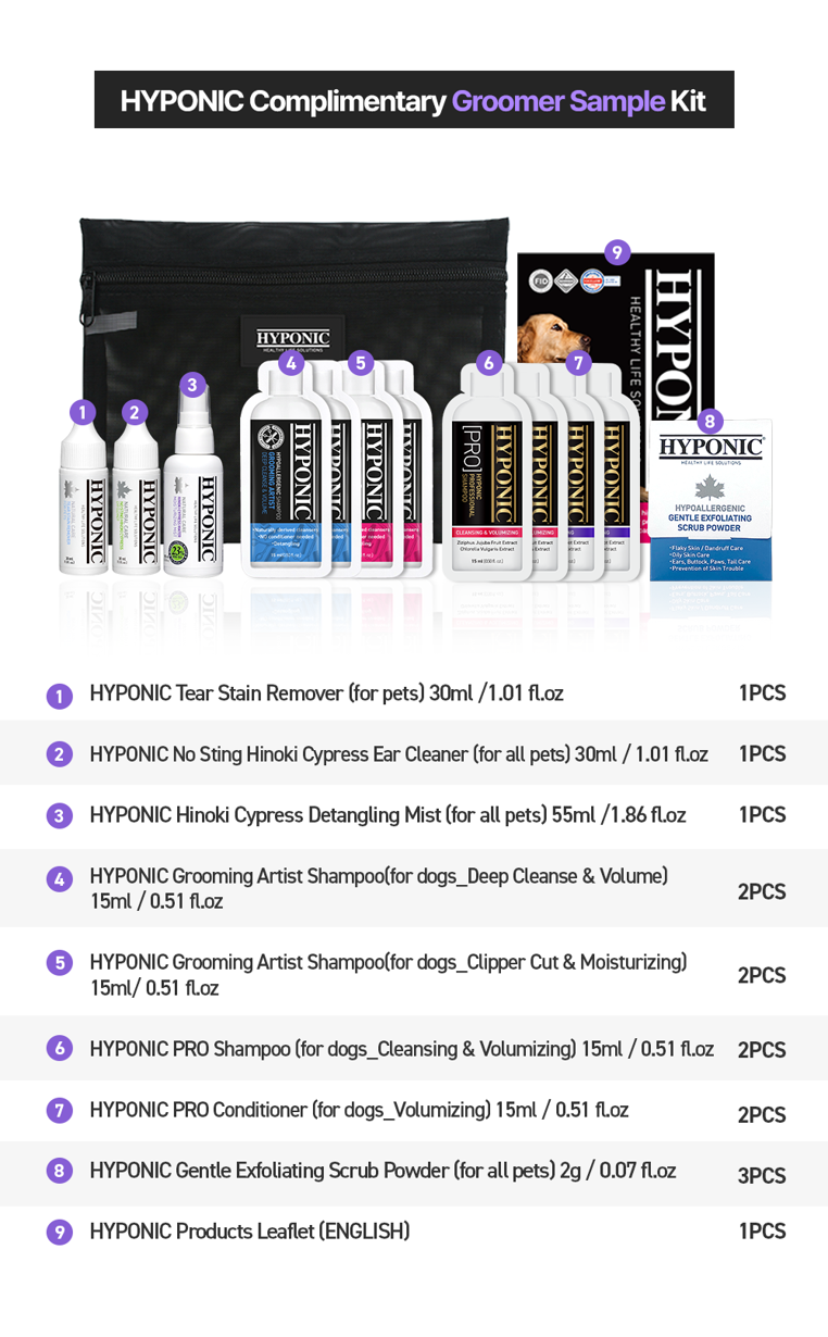 HYPONIC Complimentary Groomer Sample Kit (ONE PER CUSTOMER)