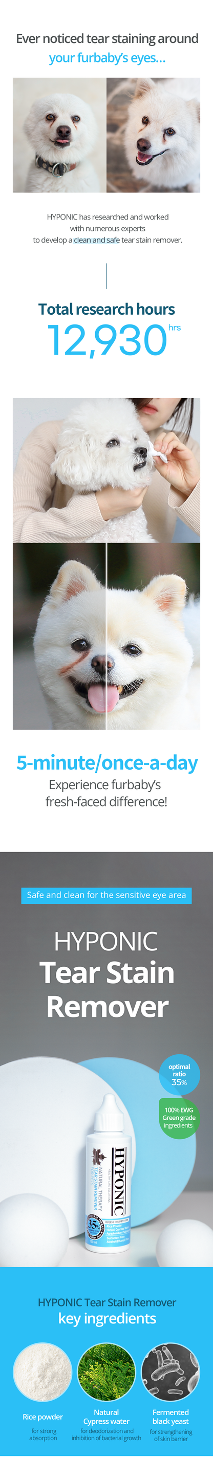 HYPONIC Tear Stain Remover (for pets) 120ml